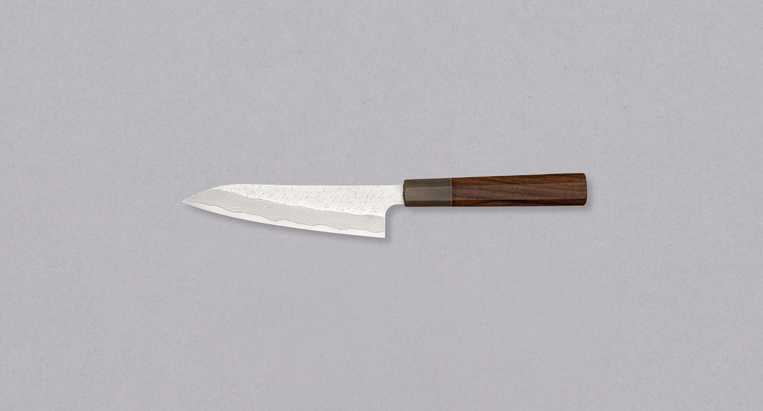 Nigara Petty STRIX Damascus Tsuchime Wa Rosewood 150 mm