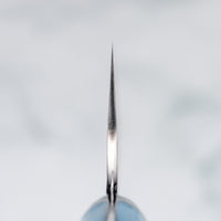 Choil noža. Nigara Santoku SG2 Migaki Tsuchime Turquoise je večnamenski japonski kuhinjski nož, primeren za pripravo mesa, rib in zelenjave. Jedro iz prašnega jekla SG2 ter hamaguri presek profila zagotavljata dolgotrajno ostrino ter minimalno vzdrževanje ter odpornost  na korozijo. Oglejte si našo obširno ponudbo japonskih nožev!