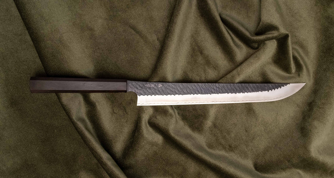 Nigara Sakimaru Sujihiki SG2 Kuro-uchi Tsuchime 300 mm [Ebony]