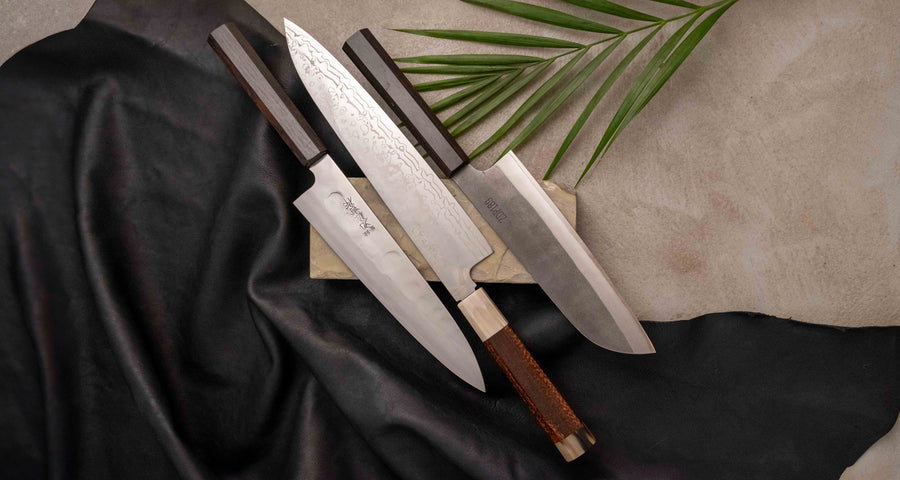 ZDP-189 Gyuto Damascus Snake Blond Buffalo 240 mm [limited]