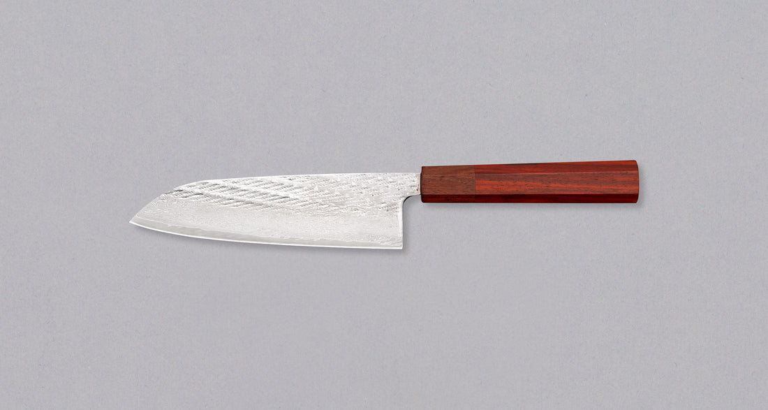 Hokiyama Santoku Ginsanko Nawame Damascus 165 mm [Kaotan/Rosewood]