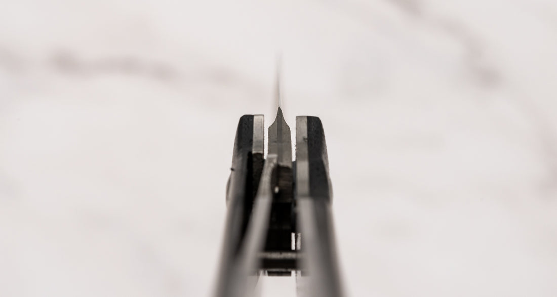 Saji zložljiv nož za zrezke SG2 Damascus 100 mm [Black Micarta]