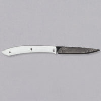 Saji zložljiv nož za zrezke SG2 Damascus 100 mm [White Micarta]