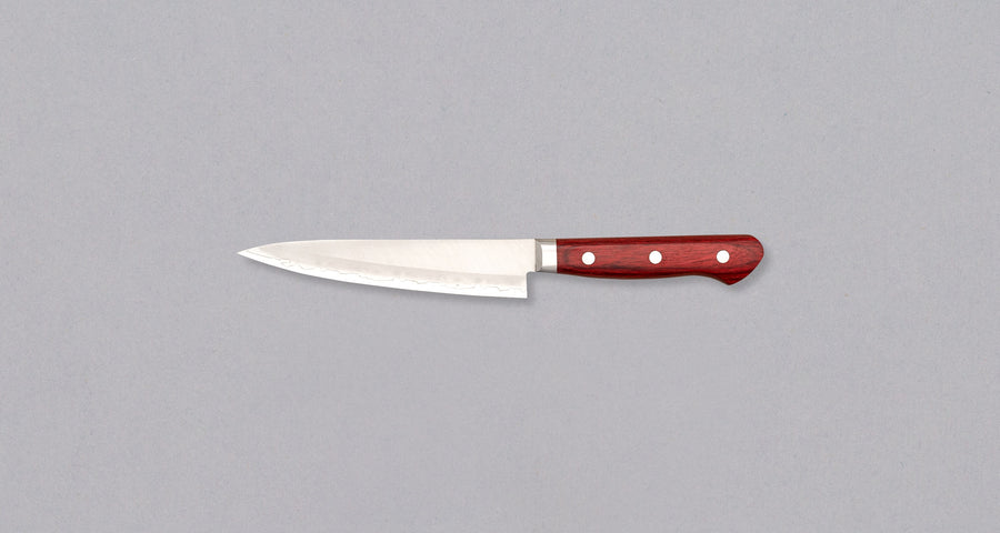 Seki Kotetsu Petty Vg-10 Migaki 135 mm [red pakkawood]