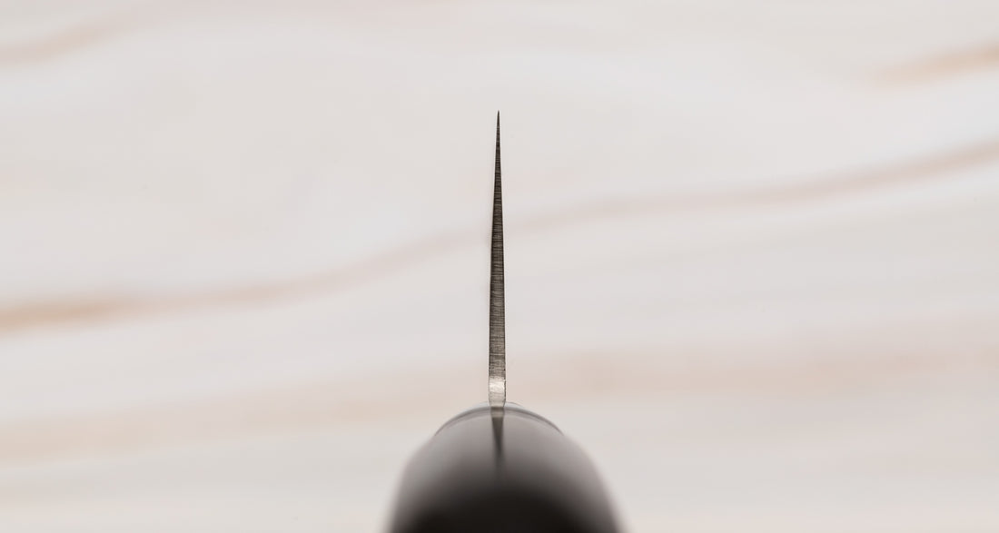 Seki Kotetsu Santoku VG-10 Migaki 180 mm [black pakkawood]