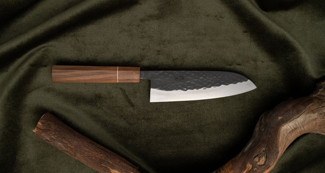 Tadafusa Santoku SLD Hammered Kuro-uchi 165 mm