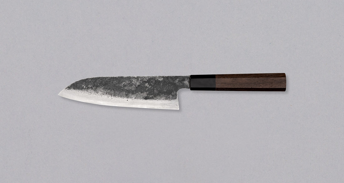 Tanaka Santoku Aogami Kuro-uchi Damascus 165 mm