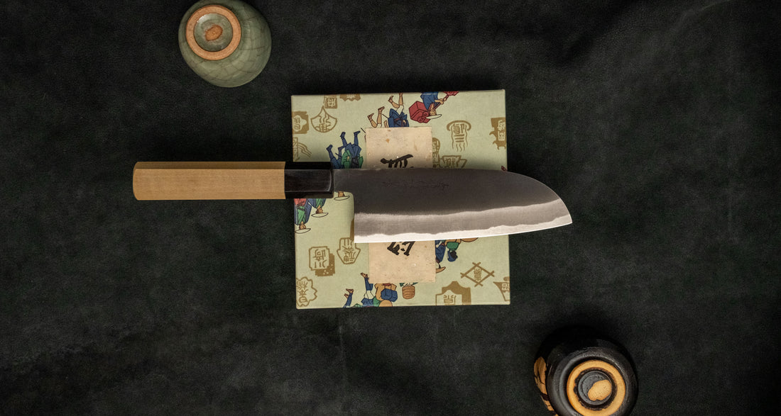 Tojiro Atelier Santoku Shirogami #2 Kuro-uchi 140 mm
