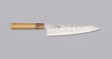 Tsunehisa Gyuto Swedish steel Damascus Nashiji 210 mm