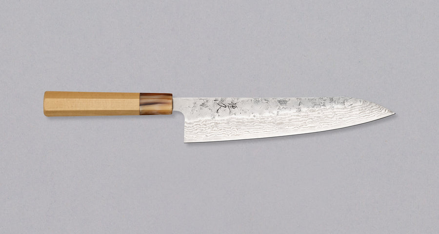 Tsunehisa Gyuto Swedish steel Damascus Nashiji 210 mm