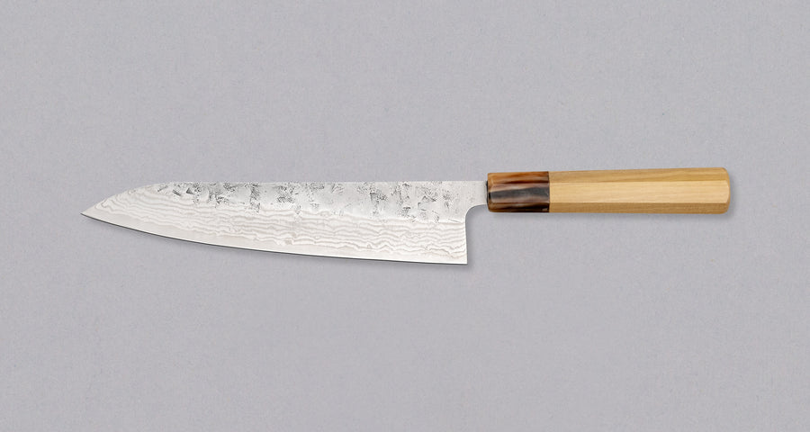 Tsunehisa Gyuto Swedish steel Damascus Nashiji 210 mm