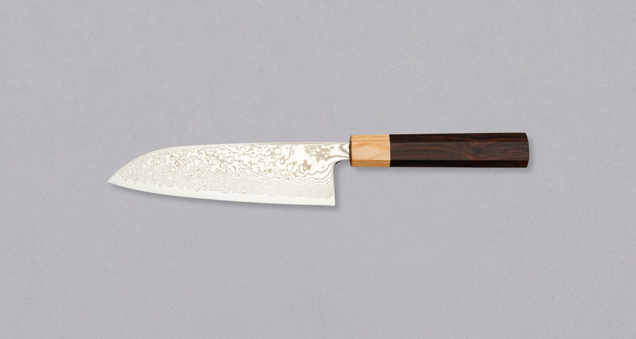 Tsunehisa Santoku SLD Damascus 165 mm [Palisander - Cedra]
