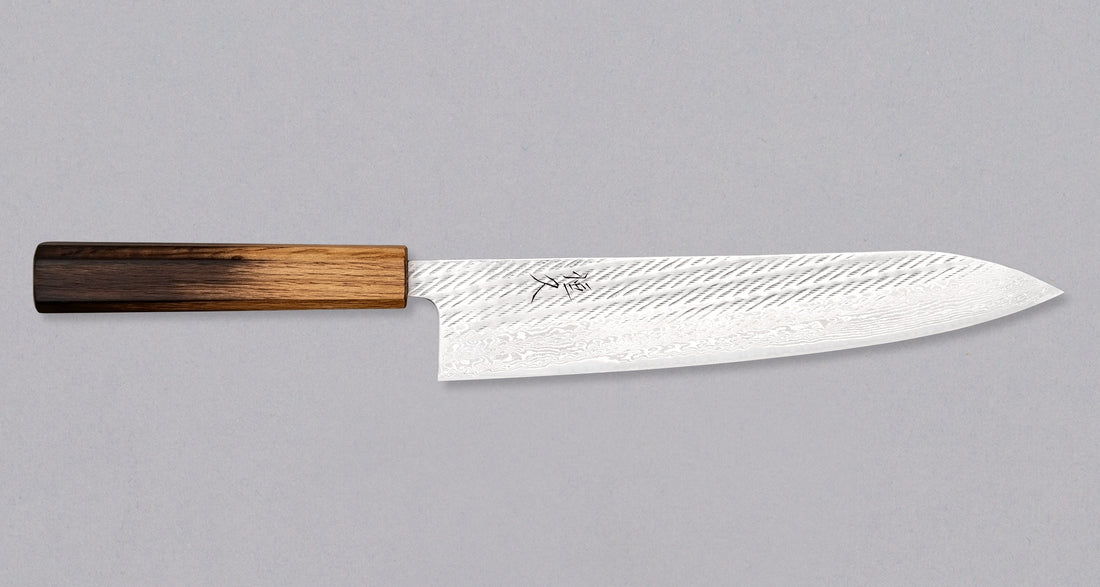 Hokiyama Gyuto AUS-10 Nawame Damascus 240 mm [KOY]