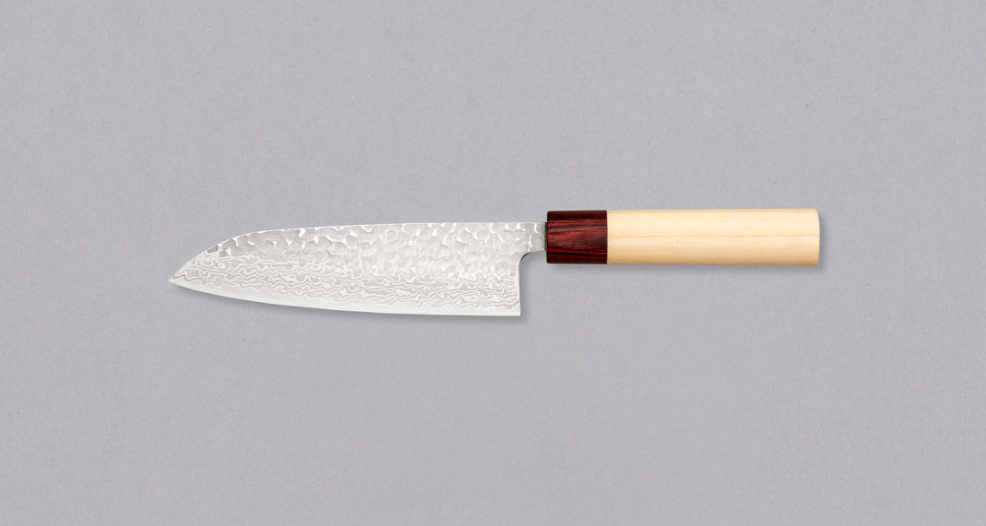 Tsunehisa Santoku Ginsanko Geppaku Damascus 170 mm