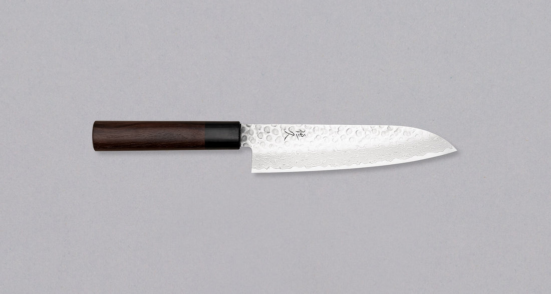 Tsunehisa Santoku VG-10 Damascus Tsuchime 185 mm