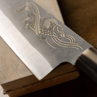 Yoshida Gyuto SUJ-2 Kuro-uchi 210 mm [Koi Fish]