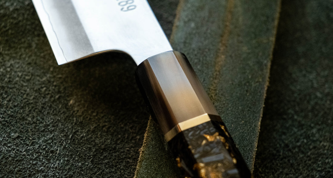 ZDP-189 Santoku Silver Gold Carbon 180 mm