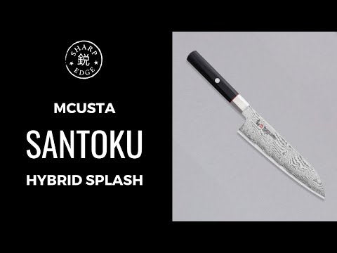 Mcusta Santoku Hybrid Splash Damascus 180 mm