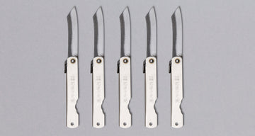 [SET] Higonokami SREBRN Kuro-uchi žepni nož 65 mm [5 nožev]